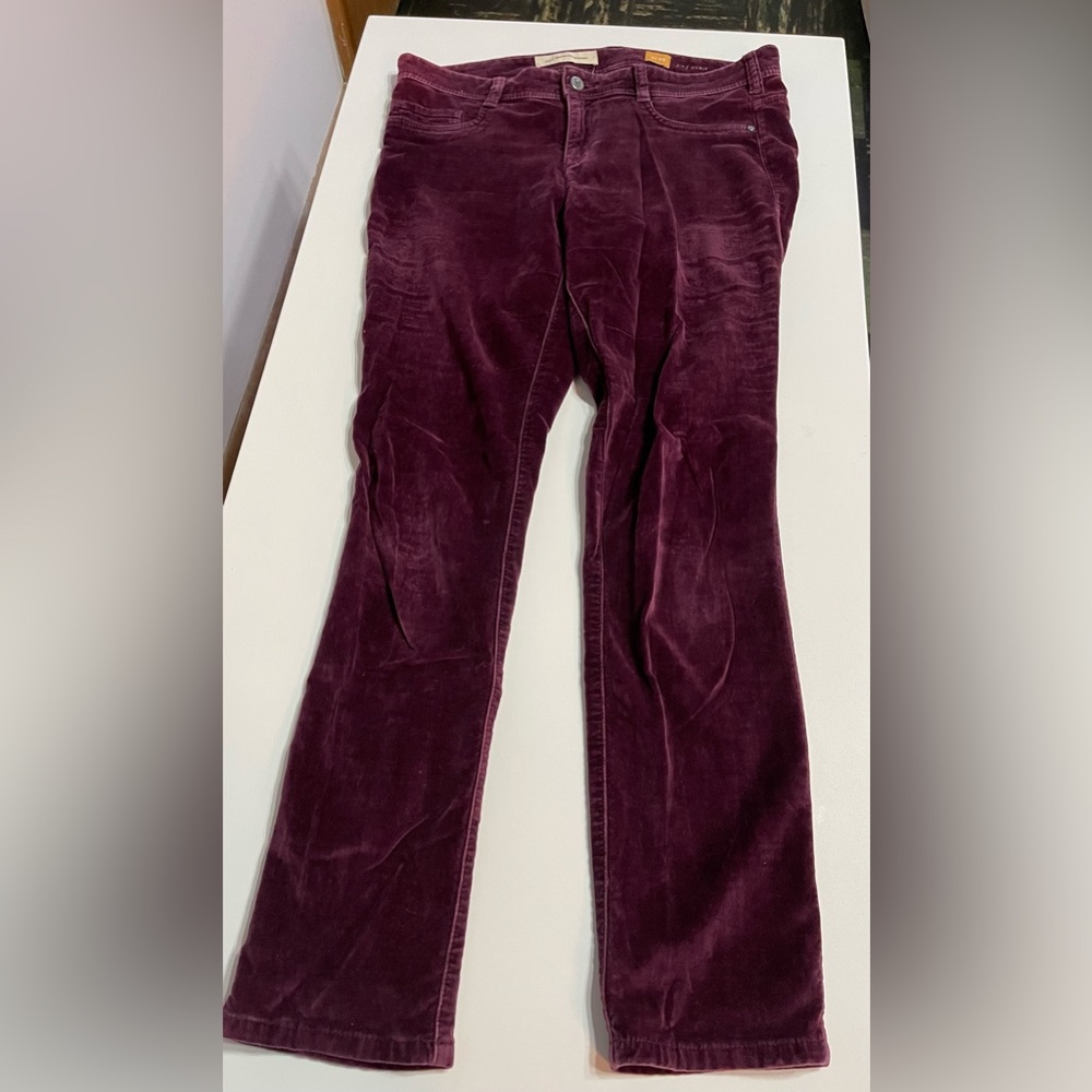 Pilcro And The Letterpress Pants Womens 29 Serif Corduroy Stretch Casual‎